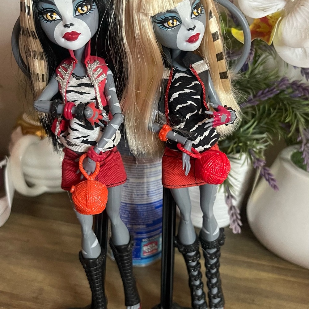 Monster High Dolls with Red and Black Outfits